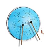 14 Inch 15 Note Steel Tongue Drum Qingshi Percussion Instrument Lotus Hand Pan Drum with Drum Mallet