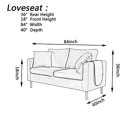 Swanna Waterproof Clear Plastic Thicker 36”Rh X 18" Fh X 84”W X 40" D, Loveseat Sofa/Couch Cover - Vinyl Shield Sofa Slipover Furniture Protection For Moving (Loveseat -1 Pack) #TOP2