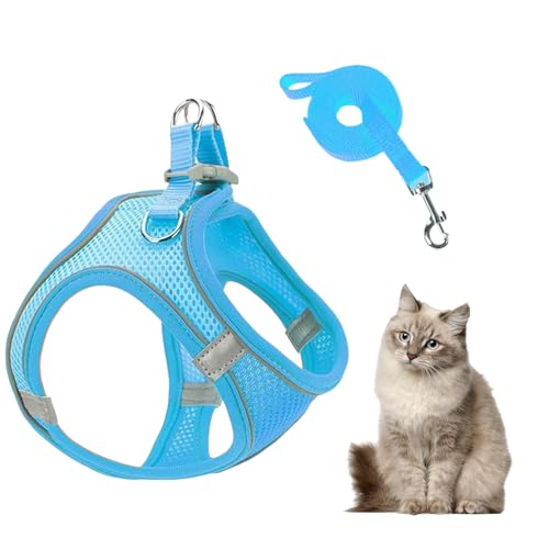 Juego de Arnés y Correas para Perro - Arnés Reflectante Antiahogo para Mascotas - Chaleco Reflectante para Viajes En Coche Entrenamiento Visitas Veterinarias Paseos Nocturnos Al Aire Libre