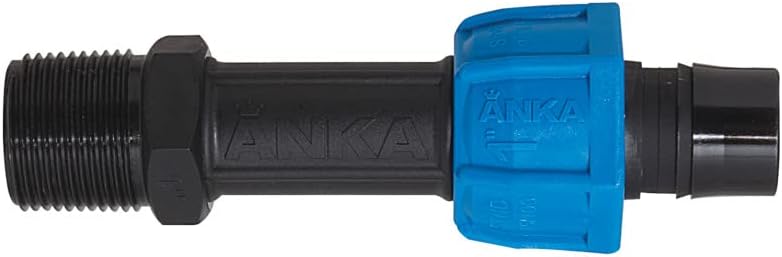 Watts AFA34 ANKA Series High Pressure Poly-Pipe Female NPT Adapter, 3/4" x 3/4" Black Fitting w/Blue Tapered Nut Seal, High Grade Glass Fiber Reinforced Nylon, Agriculture & Irrigation