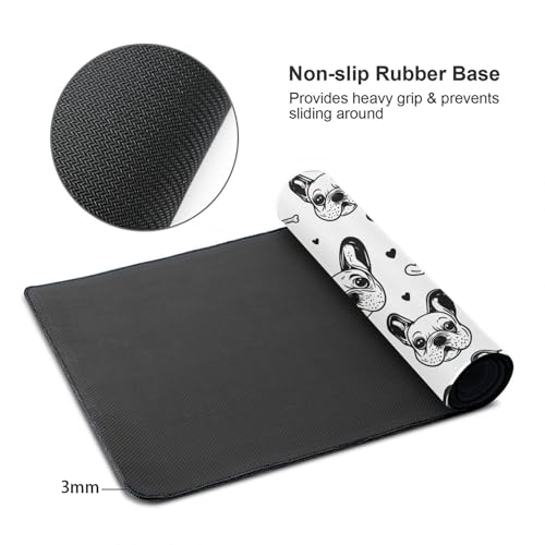 Tapis de bureau antidérapant grand format pour ordinateur - 4