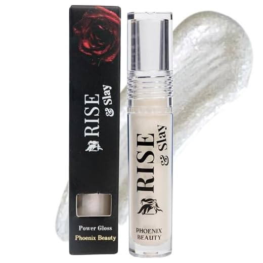 Phoenix Beauty Glitter Gloss – Clear Glitter Non-Sticky Lip Gloss with Hyaluronic Acid, Jojoba & Castor Oil for Sparkle, Comfort & Lightweight Hydration (Stardust)