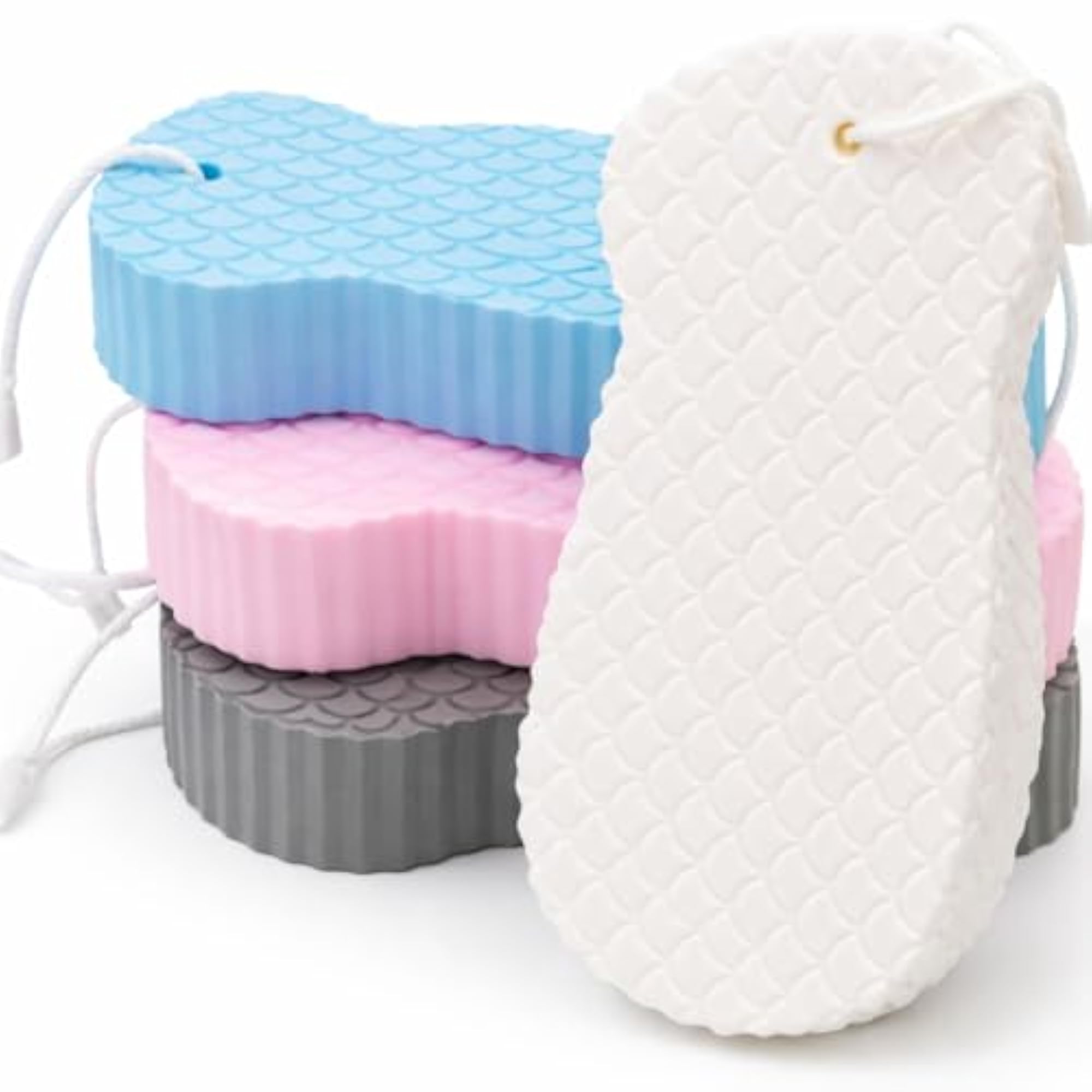 Pack of 2 Super Soft Bath Sponge Scrubbers for Kids, Gentle Cleaning