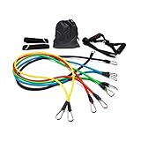 Abteilungsname: Unisex Huiyue 11 PCS Trainings-Widerstand-Bänder Set Fitness Gym Stretch Expander Pull Rope Gym Gummi Pilates Elastic Tubes Trainingszubehör Fitnessgeräte (Color : 11 Pcs Set)