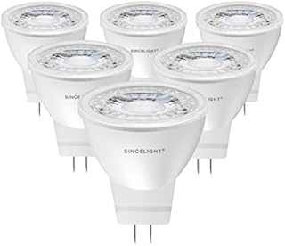 SINCELIGHT MR11 GU4 12V LED Small Spotlight Bulb Ø35mm Reflector, 3W, 250 Lumens, 25W Halogen Equivalent, 2700K ( Warm White ), High Color Rending RA92, 35°Beam Angle, Pack of 6