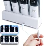 OSTENT Charger Dock Station + 4 Battery Packs for Nintendo Wii Remote Controller Color White
