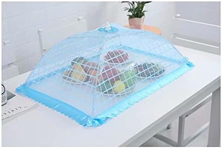 Set of 1 Square Mesh Screen Umbrella Food Cover Net Tents Reusable and Folding 20" *28" for Picnic/BBQ - Keep Out Flies, Bugs, Mosquitos - (Random)