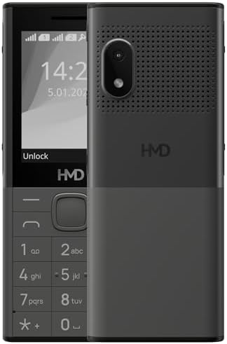 HMD 150 Music Keypad Mobile with Bluetooth | Built-in Powerful Loud Speaker & Dedicated Music Buttons | 2500 mAh Big Battery & Type C Fast Charger | Built-in UPI App with Scan & Pay | Dark Grey