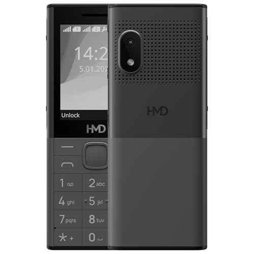 Image of HMD 150 Music Keypad Mobile with Bluetooth | Built-in Powerful Loud Speaker & Dedicated Music Buttons | 2500 mAh Big Battery & Type C Fast Charger | Built-in UPI App with Scan & Pay | Dark Grey