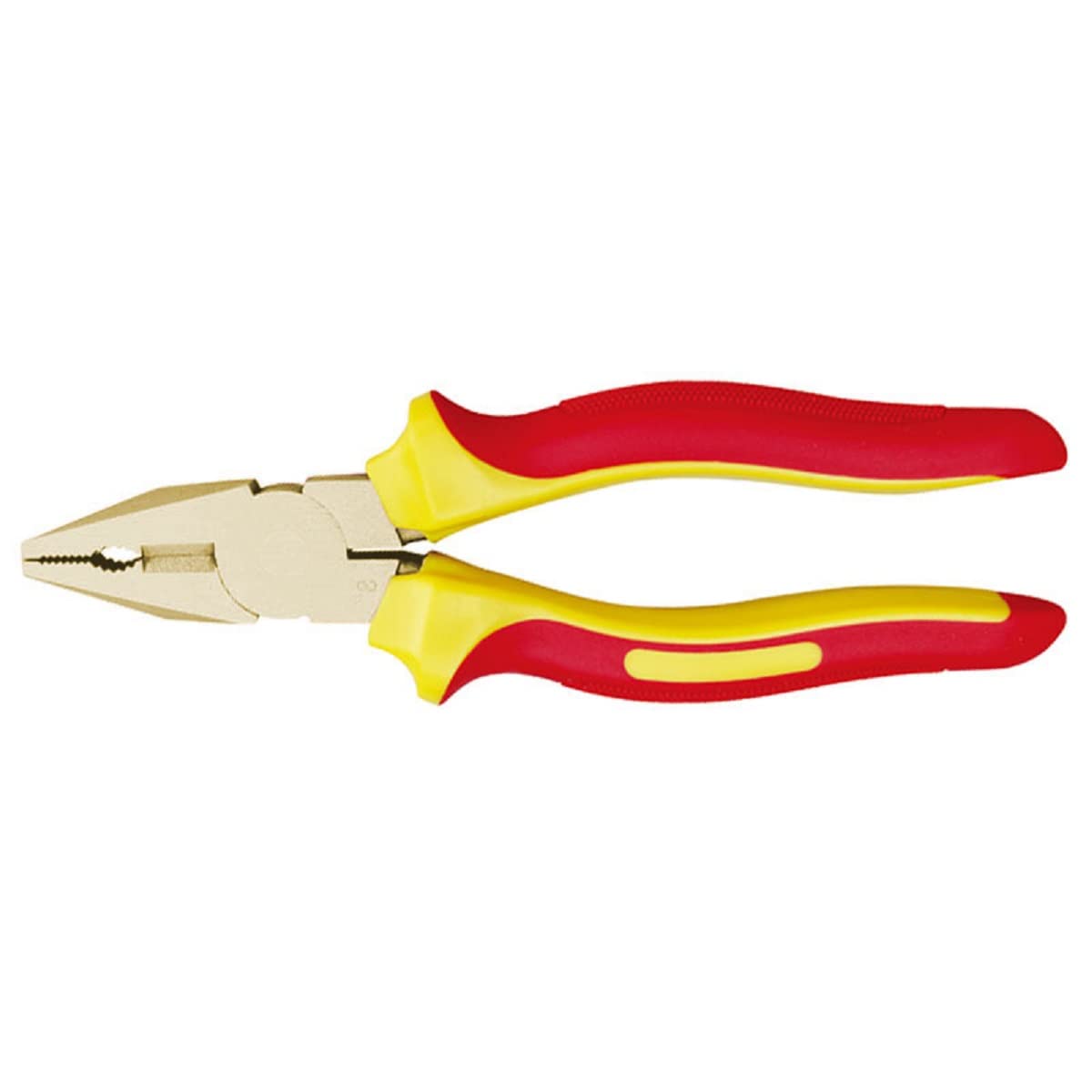 WEDO Lineman Injektionszange, funkenfrei, 20,3 cm, VDE 1000 V, funkenfrei, Sicherheitslineman-Injektionszange, rutschfeste Griffe aus zwei Materialien, Backenhärte HRC20-30