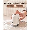 Cordless Electric Travel Vacuum Pump for Vacuum Storage Bags, VINTAR Portable Vacuum Sealer for Clothes, USB Rechargeable Air Pump for Compression Clothing Blanket Luggage (Storage Bag Not Included)