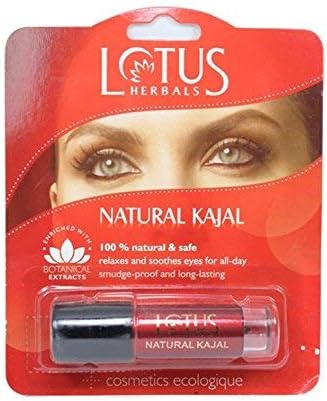 Lotus Herbals Natural Kajal (4g) - Pack of 3