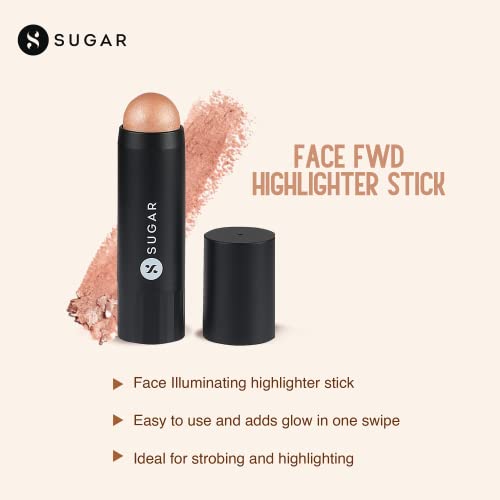 Sugar Cosmetics - Face Fwd >> - Highlighter Stick - 03 Bronze Bellwether (Warm Gold) - Illuminating, Longlasting Formula, Lightweight Highlighter #TOP2