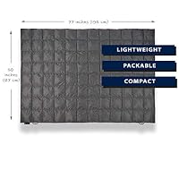 Get Out Gear Double Puffy Camping Blanket - Extra Puffy, Packable, Lightweight and Warm | Ideal for Outdoors, Travel, Stadium, Festivals, Beach, Hammock | Water-Resistant Camp Quilt (Gray/Burgundy) – Ansicht 3