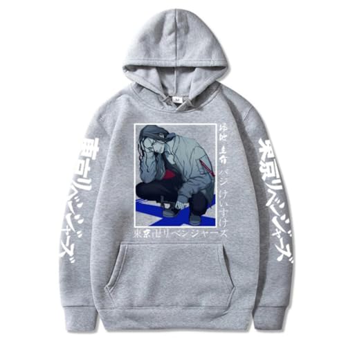 CUTTE Hoodie Oversize Hombre - Colección Tokyo Manji, Motivos Contemporáneos para Actividades Quotidianas (Grado,XXL)