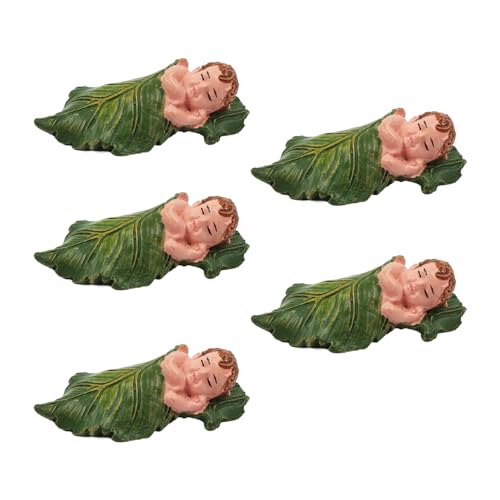 SHIDXIB 5Pcs Flower Fairy Characters Miniature Statue Creative Micro Landscape Ornaments Cute Simulation Flowerpot Garden Resin Statue Succulent Plant Decorations