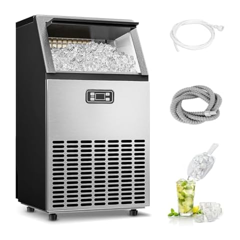 ICYGLEE Commercial Under Counter Ice Maker 100lbs Cover