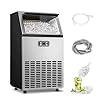 ICYGLEE Commercial Ice Maker Machine, 100lbs/Daily Ice Production Under Counter Ice Maker, Self-Cleaning, Timer Stainless Ice Machine with 33lbs Ice Storage, Ideal for School, Home, Bar, RV