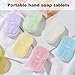 Neroyaner Portable Paper Soap Travel Soap 6 Boxes/300 Sheets Disposable PP Housing Hand Washing Flake Sheet Paper Soaps for Outdoor Camping Hotel Travel