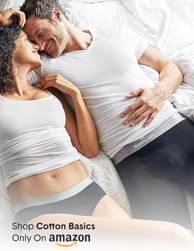 Tommy John Men’s Trunk 4” Underwear - Cotton Basics Boxers with Supportive Contour Pouch -Naturally Breathable Stretch Fabric