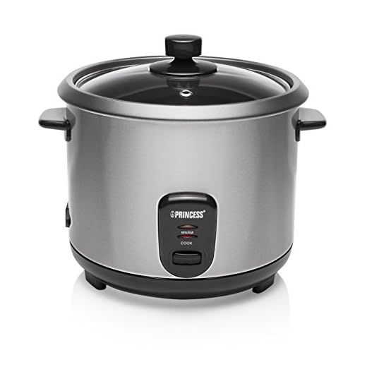 Princess 01.271950.01.001 Arrocera con recubrimiento interior antiadherente, Color Acero Inoxidable, 1.8 l