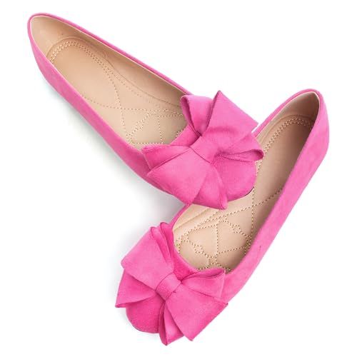 Image of Dear Time Women's Ballet Flats Dress Ballet Shoes Slip on for Office Work Comfortable Shoes