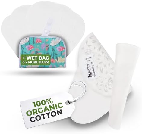 Non-Slip Premium Organic Cotton Tanga Reusable Panty Liners (Thong, 7 Pack) image 5