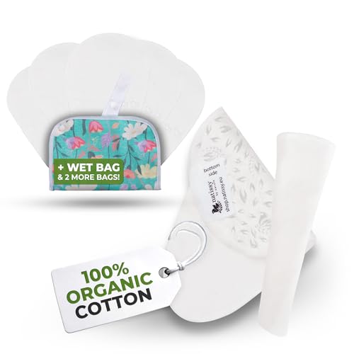 Image of Non-Slip Premium Organic Cotton Tanga Reusable Panty Liners (Thong, 7 Pack)