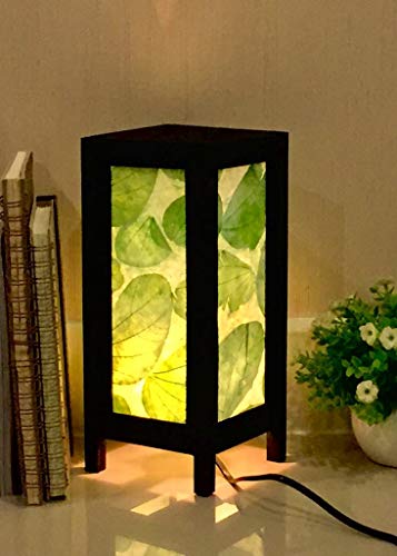 Green Leaf Lamp Real Alibangbang Leaves Handmade Asian Oriental Lamp Mdf Wood Light Night Lamp Shade Table Desk Art Gift Home Vintage Bedroom Bedside Garden Living Room #TOP1