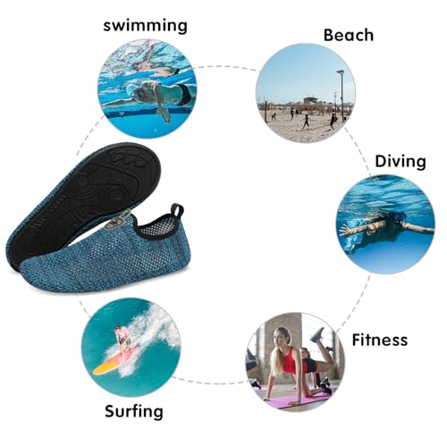 Image of Spesoul Womens Mens Water Shoes Quick Dry Beach Swim Shoes Barefoot Aqua Socks Outdoor Sand Socks for Pool River Diving