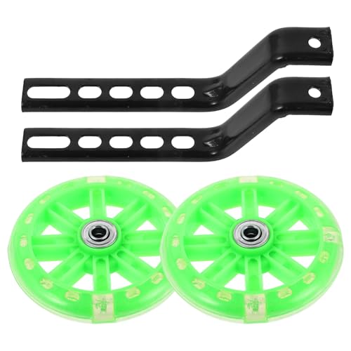Ruedas de Entrenamiento de Repuesto para Bicicleta, Ruedas Auxiliares Resistentes al Desgaste con Kit de Montaje, Verdes miniatura 1