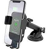 Squish Wireless Car Charger Mount, 10W Qi Wireless Charger Car Phone Mount Automatic Car Phone Holder for Dashboard Compatible with iPhone Xs Max/XS/XR/X/8Plus/8 Samsung S10/S9/S9+/S8/S8+/Note 9/Note8