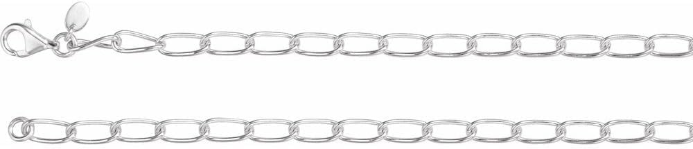 Sonia Jewels Solid 925 Sterling Silver 4.7mm Long Curb Cuban Chain Necklace Secure Lobster Clasp Closure 24"