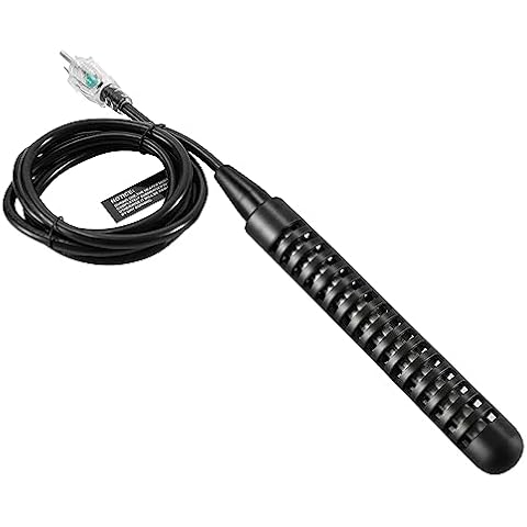 GRILLME 1500W Titanium Fully Submersible Portable Electric Immersion Water Heater,Bucket Water Heater,Seawater Heater for Fish Tank,Seawater Aquaculture,100% Protection Against Seawater Salt Corrosion Cover