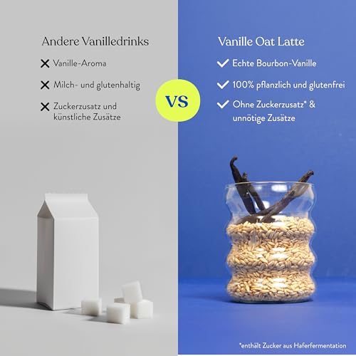 Blue Farm Oat Base Vanille Bio – Drink auf Haferbasis – 100% echte Bio Vanille - Pflanzlich & natürlich – Mit natürlichem Kokosblütenzucker – Laktosefrei & glutenfrei