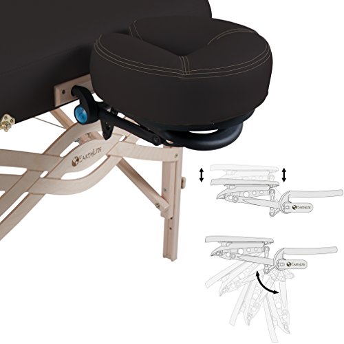 Image of EARTHLITE Premium Portable Massage Table Package SPIRIT - Spa-Level Comfort, Deluxe Cushioning incl. Flex-Rest Face Cradle & Strata Face Pillow, Carry Case (30 /32 inch x 73 inch) - Made in USA