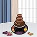 3 Tier Chocolate Fountain Machine, 40W 120V 1Lb Capacity Electric Chocolate Fondue Fountain Machine Stainless Steel Electric Melting Machine with Fruit Plate for Family Gatherings Weddings Birthdays