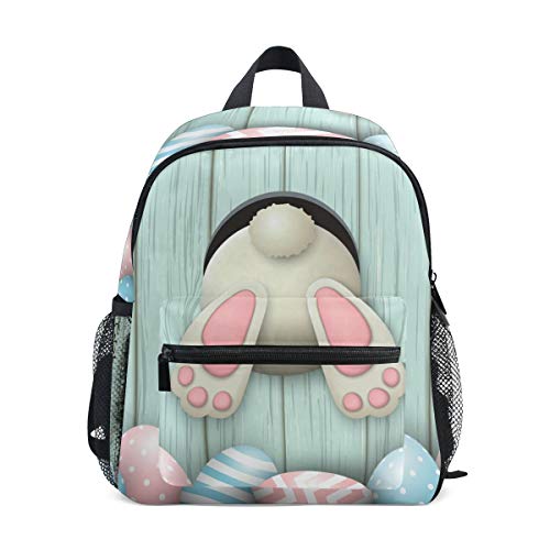 Orezi Happy Easter Backpack Eggs Bunny Rabbit Toddler Backpack With Chest Clip For Boys Girls Cute Kid's Bag Happy Easter Gift Toy Backpack #TOP12