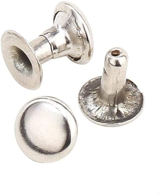 Miniatura 3 de Kit de remaches de 0.354in (1000 juegos) con máquina de prensa manual, troqueles y perforador. Remaches de cuero, cierre de tuerca de metal de tapa