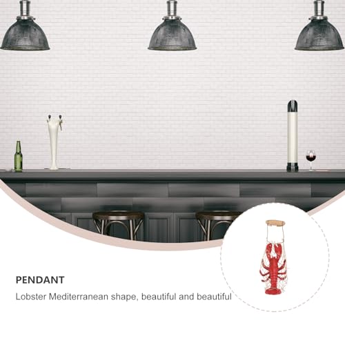 Décoration murale pour salon en forme de homard rouge en résine intérieur