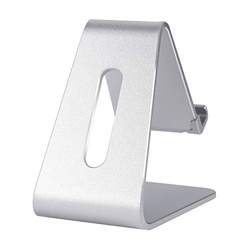 Suporte de telefone inteligente portátil de alumínio sólido para mesa Unitedheart prata para mesa de