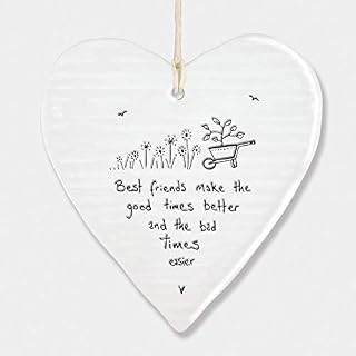 East of India Hanging Heart Gift Best Friends Make Good Times Better