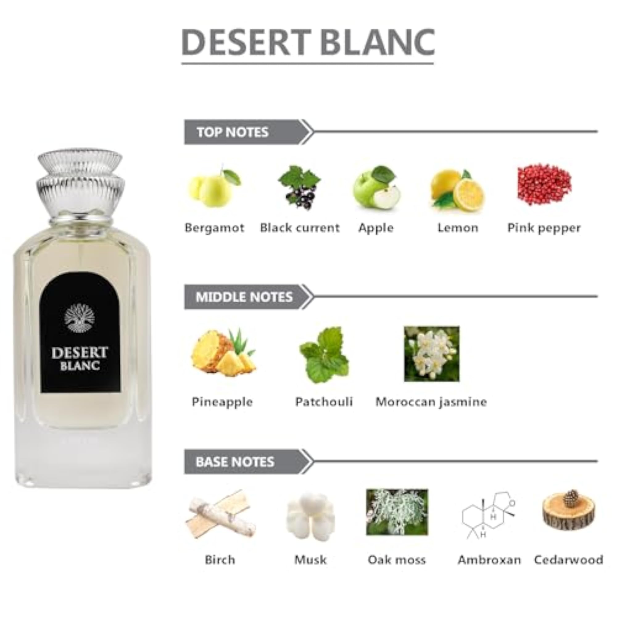 Desert Blanc Eau De Parfum For Men - 100ml
