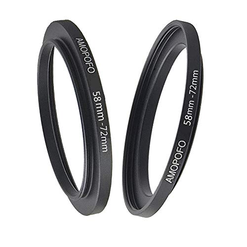 Image of 58 to 72mm Camera Filter Ring /58mm to 72mm Step-Up Ring Filter Adapter for 72mm UV,ND,CPL,Metal Step Up Ring