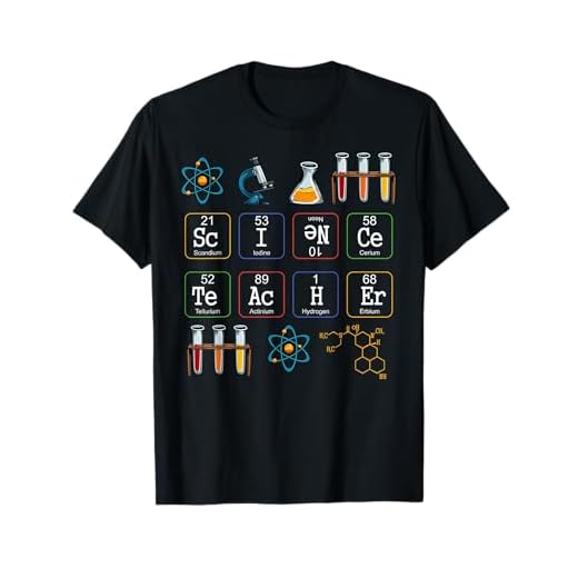 Profesor de Ciencias Tabla Periódica Biología Química Física Camiseta