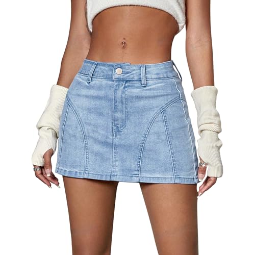 ★ノルディ★Women's Denim Cropped Trucker Track Skirt Set★ Amazon.com: NCXFTP Low Waist Denim Skirt Y2k Cargo Skirt