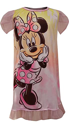 AME Sleepwear Girls' Disney Minnie Mouse Pretty in Pink Nightgown (8)