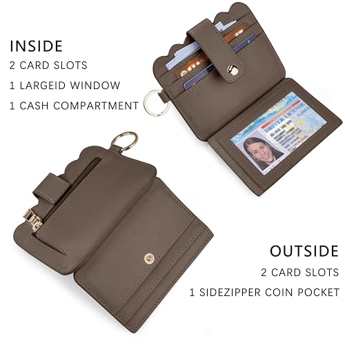 Image of Wristlet Wallet for Women with Keychain - RFID Card Holder Small Wallet Wristlet with Key Ring