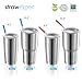 StrawExpert Set of 16 Reusable Stainless Steel Straws with Travel Case Cleaning Brush Silicone Tips Eco Friendly Extra Long Metal Straws Drinking for 20 24 30 oz Tumbler