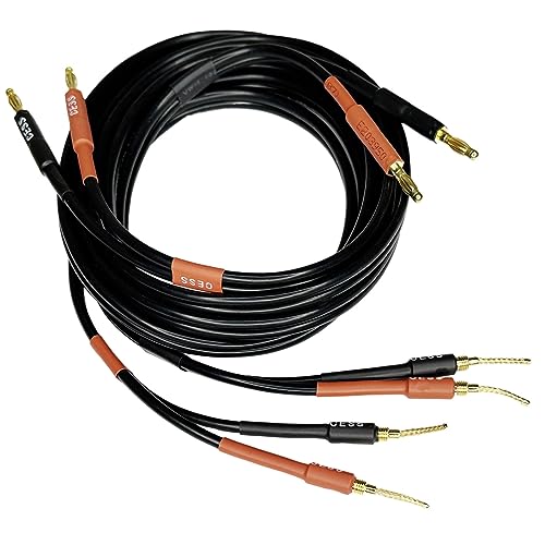 CESS-119-6F Fiche banane vers broche 12 AWG 680 brins câble haut-parleur 1.8m